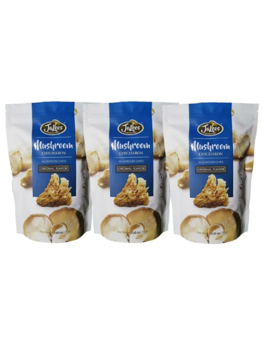 JA Lees Farms Mushroom Chicharon Bundle Of 3 X 75g (Original) | Edamama